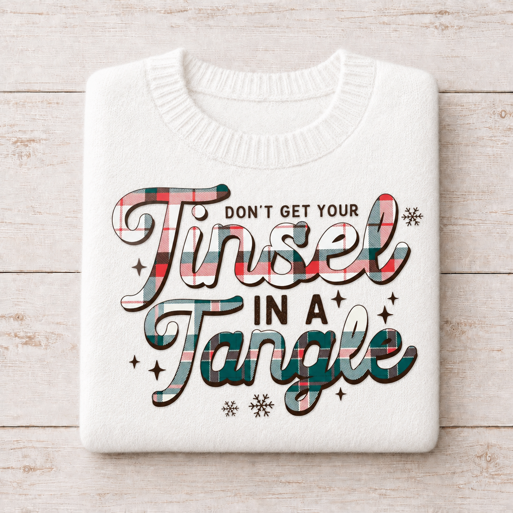 Tinsel In A Tangle | DTF Transfer