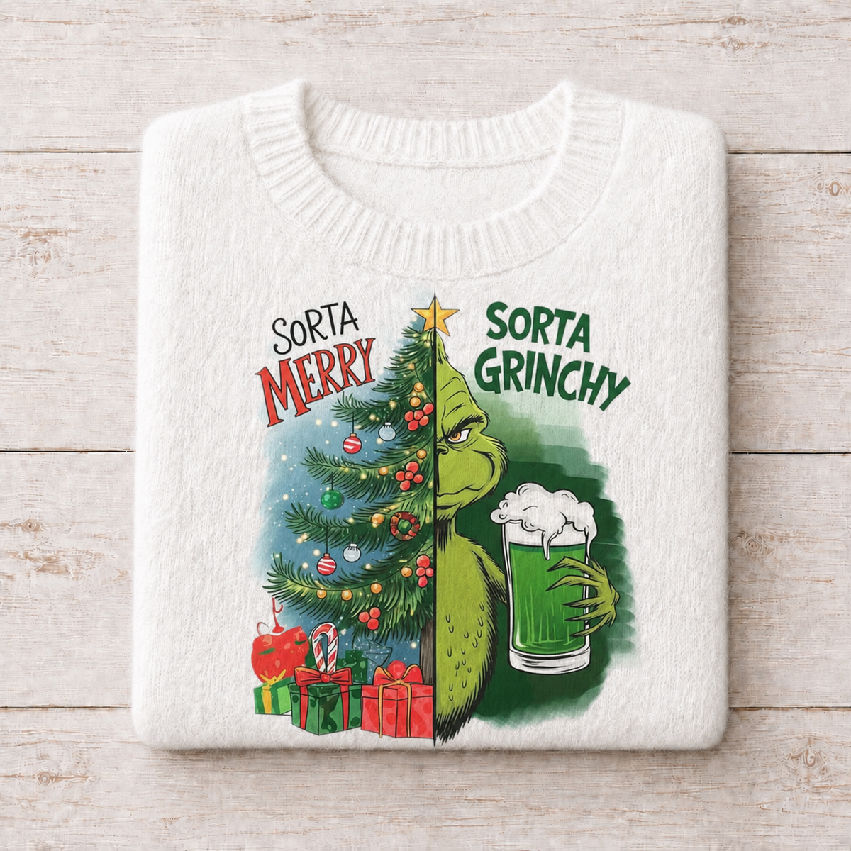 Sorta Merry/Sorta Grinchy | DTF Transfer