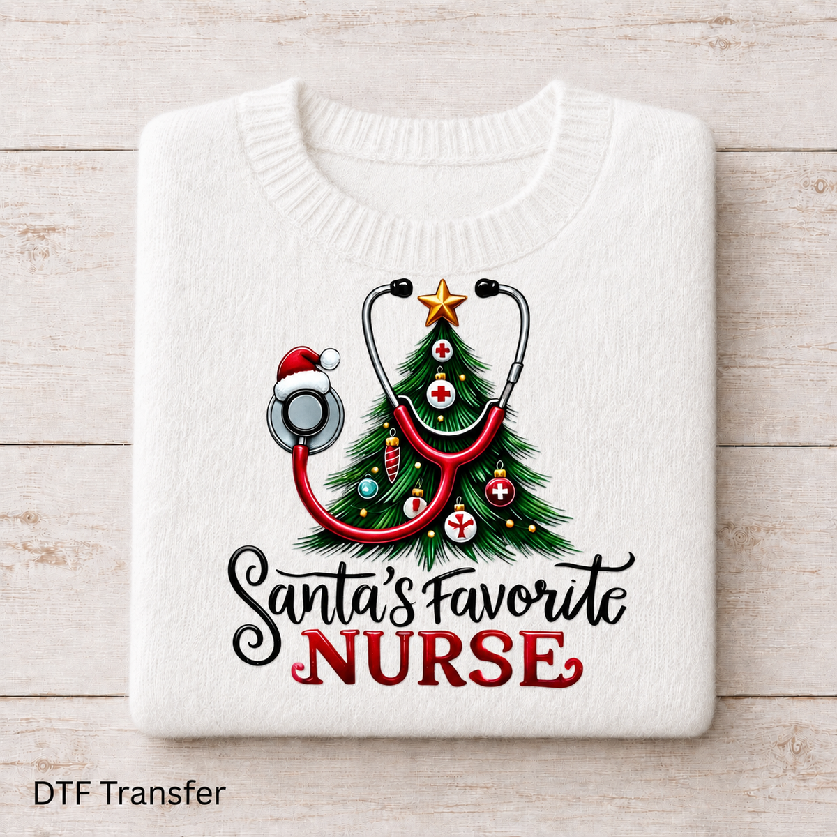 Santa's Favorite Nurse | DTF Transfer
