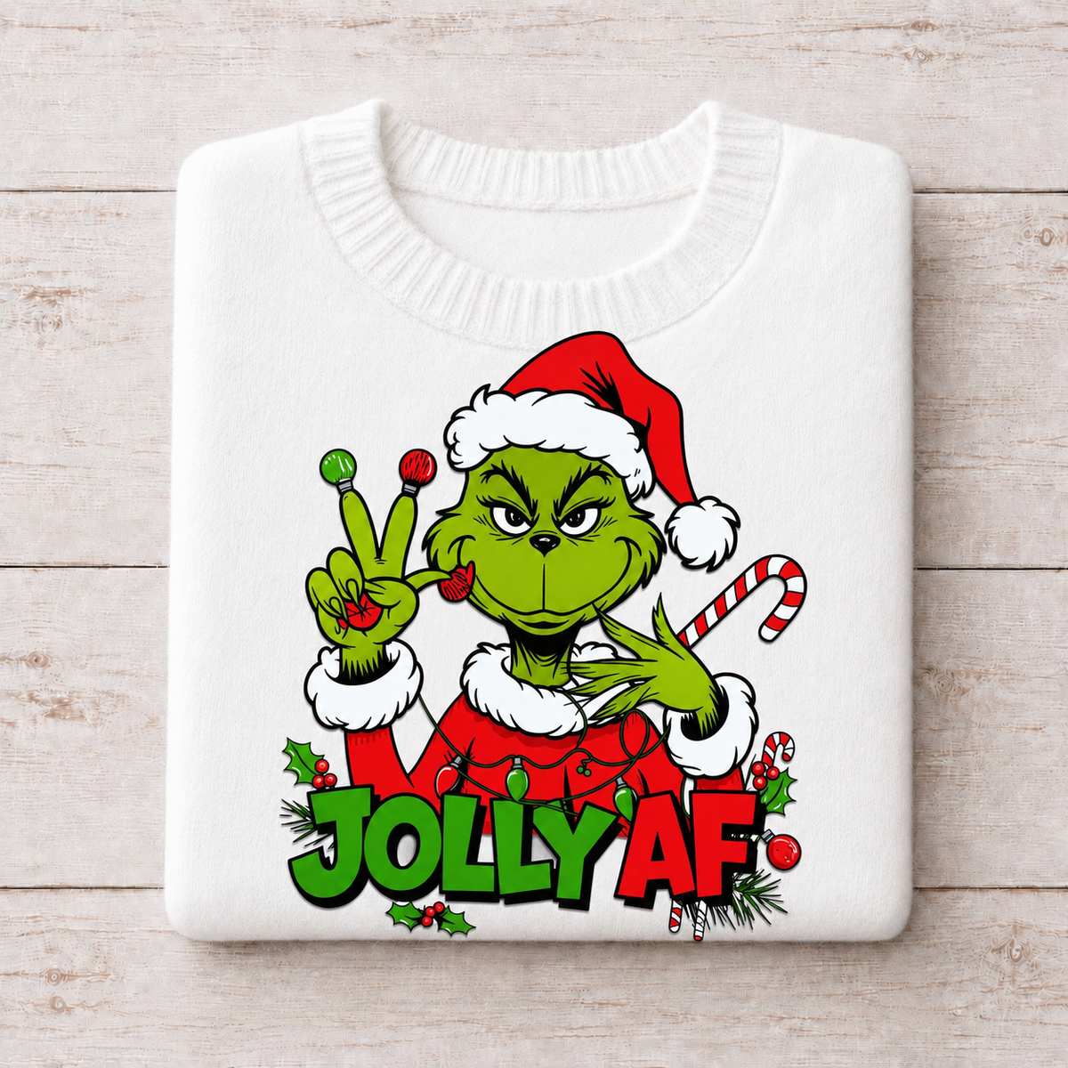 The Grinch Jolly AF | DTF Transfer