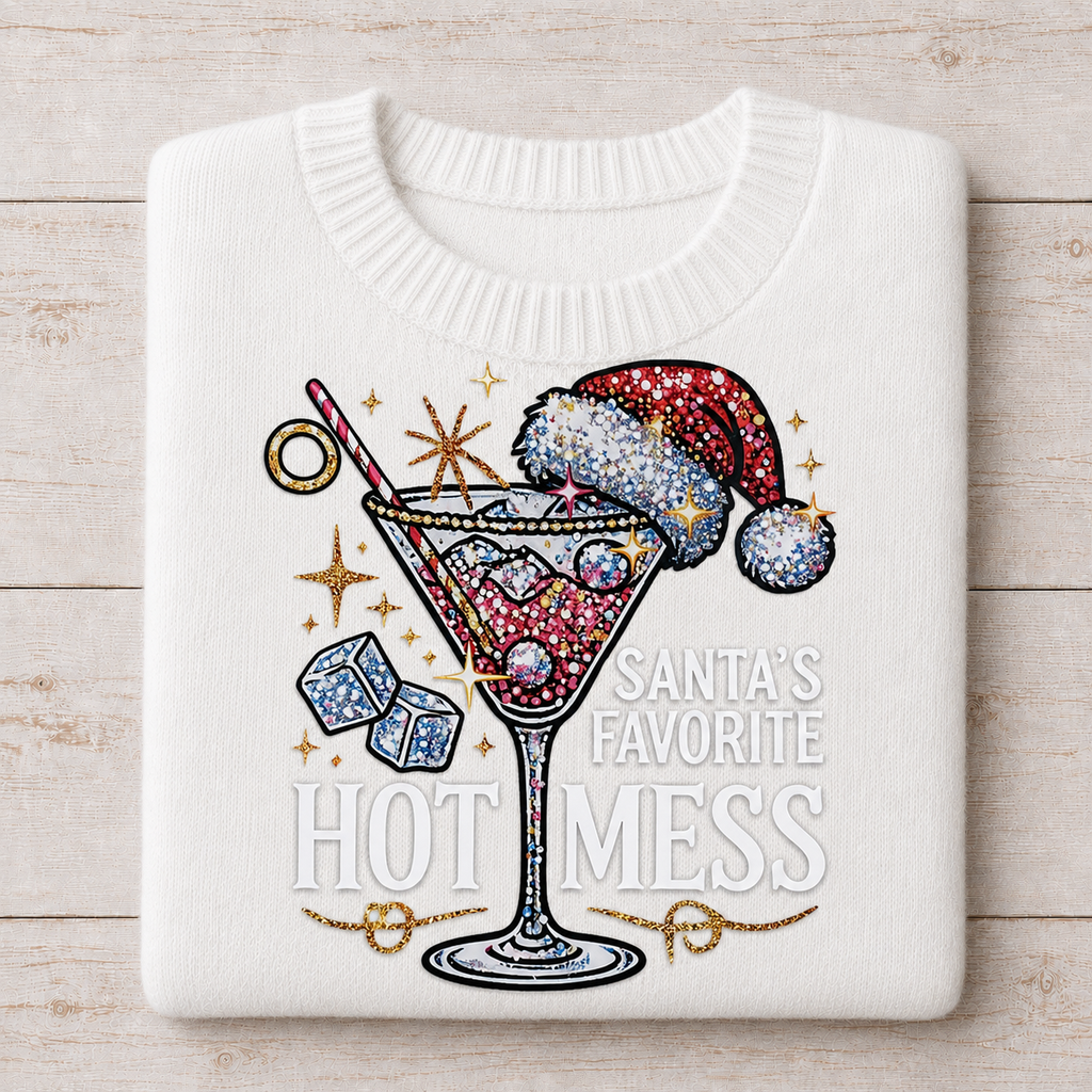 Santa's Favorite Hot Mess | DTF Transfer