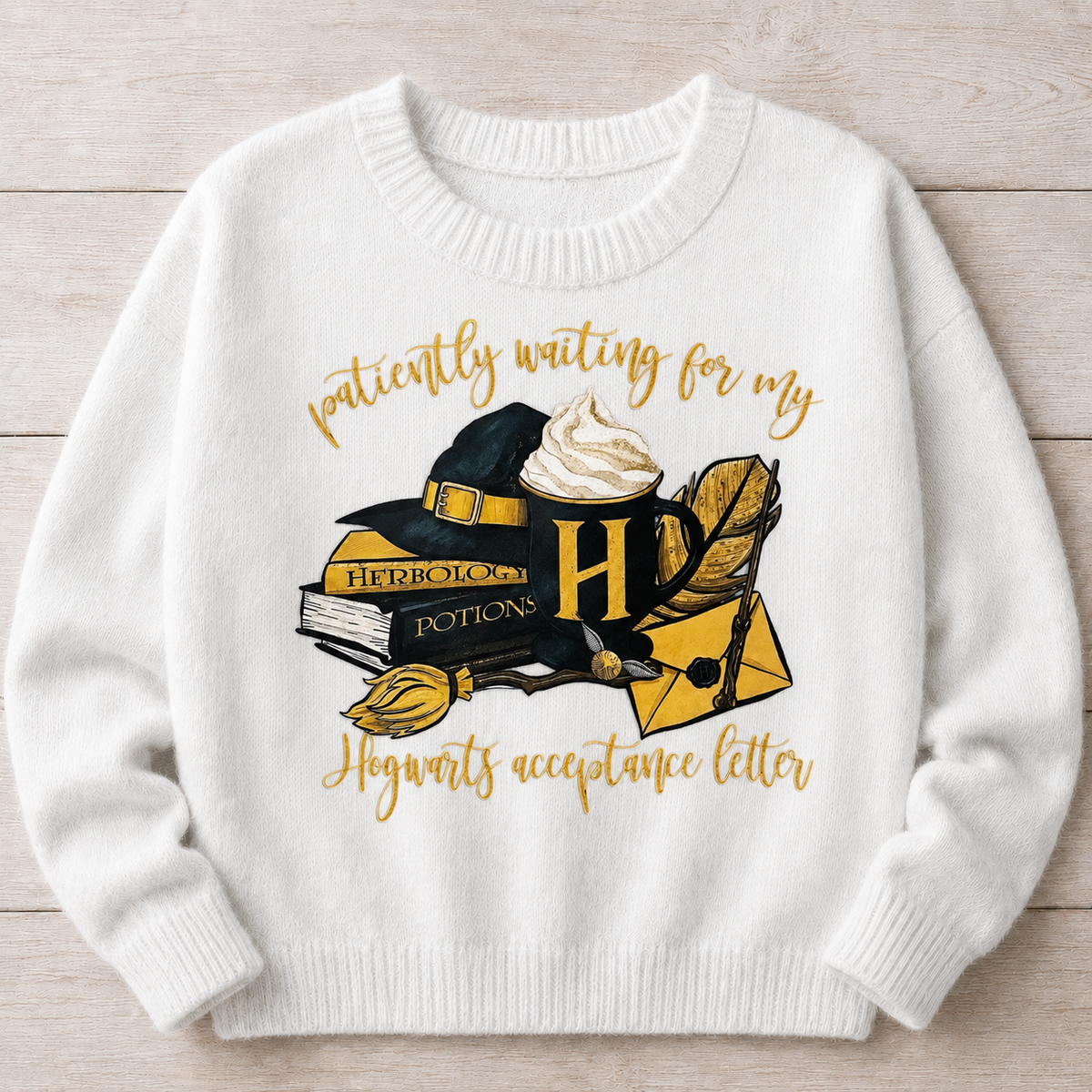 Hogwarts Letter Yellow | DTF Transfer