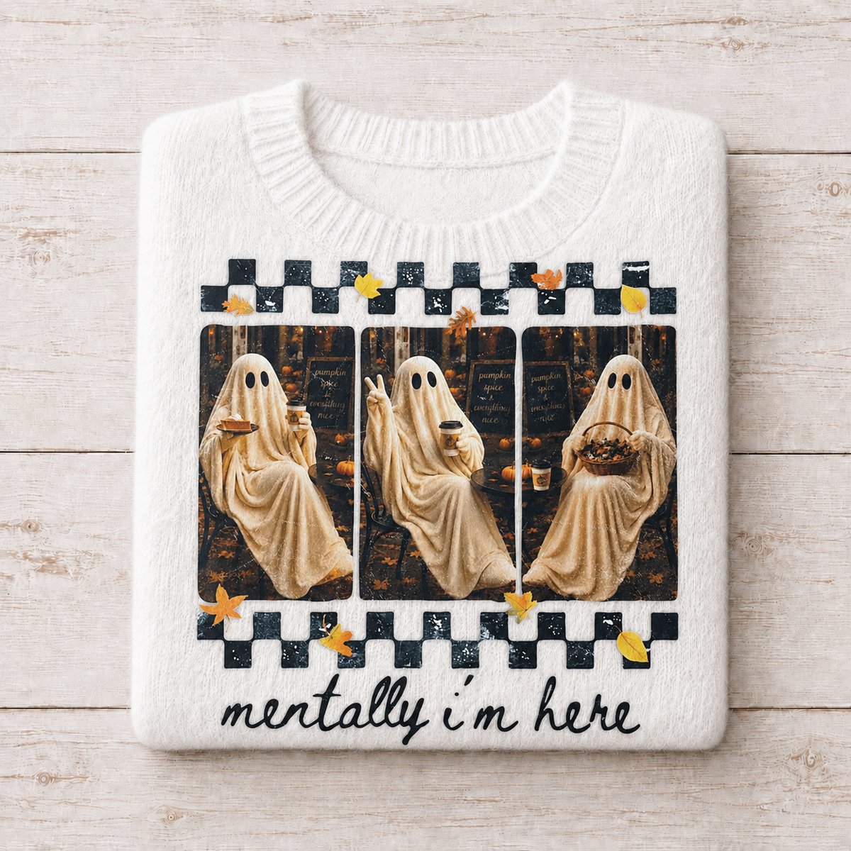 Mentally I'm Here Ghost | DTF Transfer