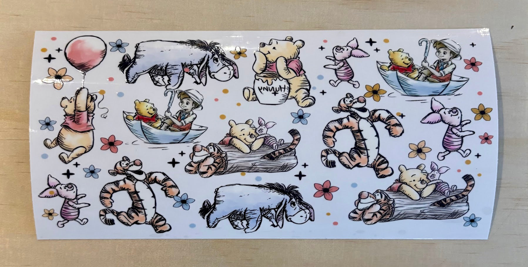 Pooh Bear | UV DTF 16oz Cup Wrap
