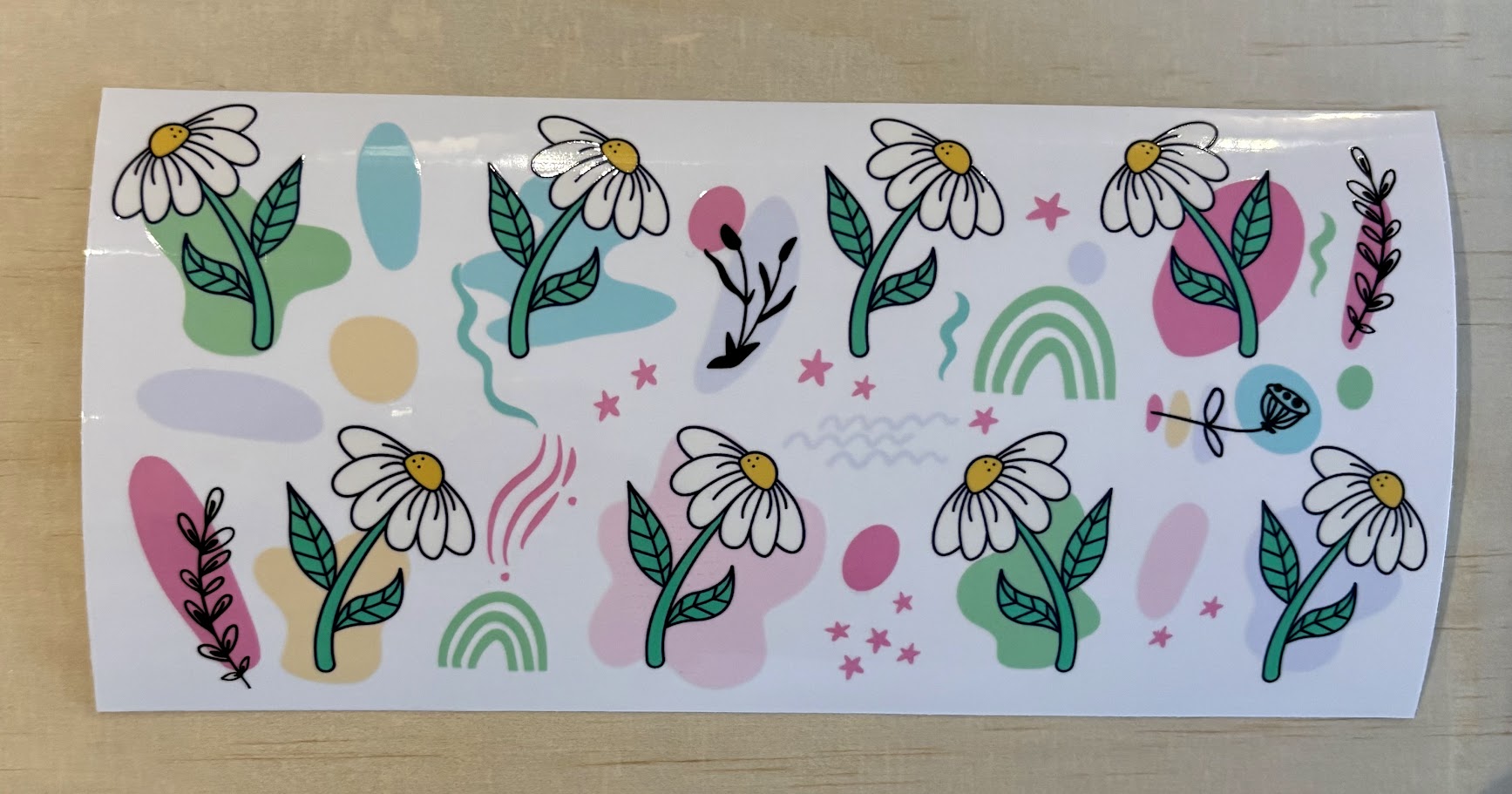Daisy Flower | UV DTF 16oz Cup Wrap