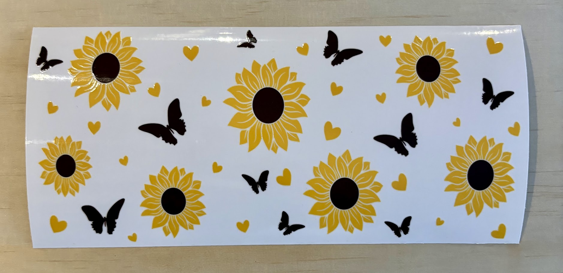 Sunflower Butterfly | UV DTF 16oz Cup Wrap