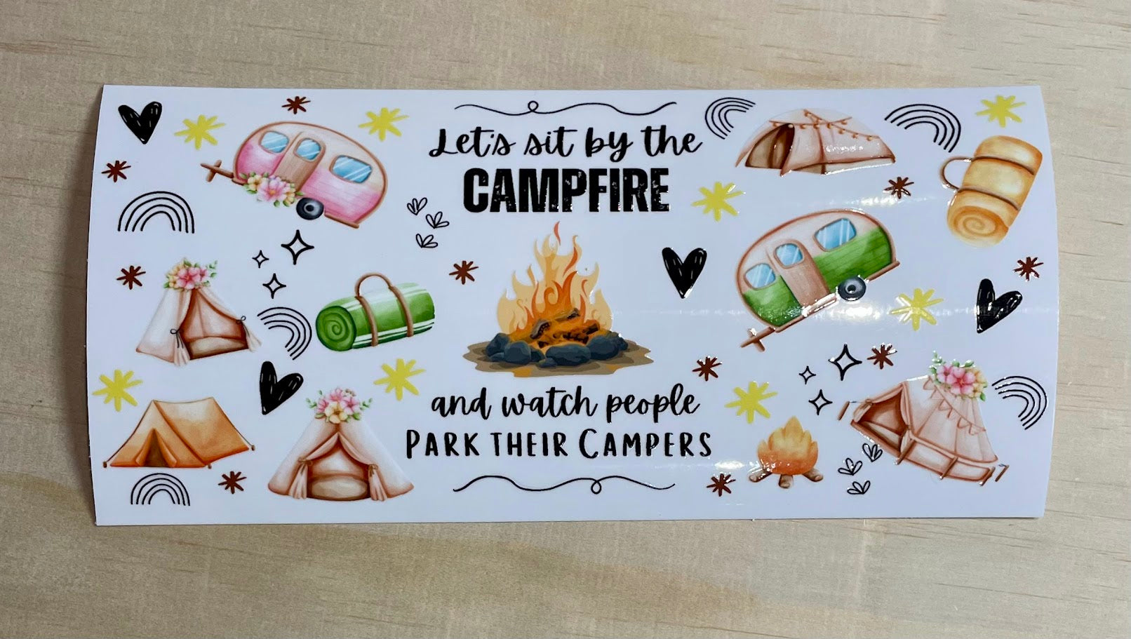 Sit By The Campfire | UV DTF 16oz Cup Wrap