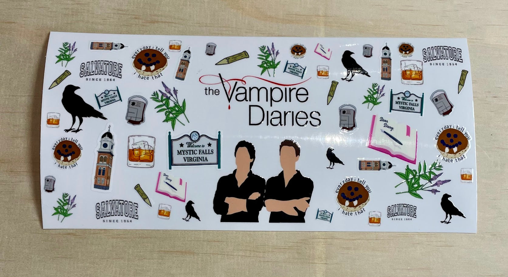 Vampire Diaries | UV DTF 16oz Cup Wrap