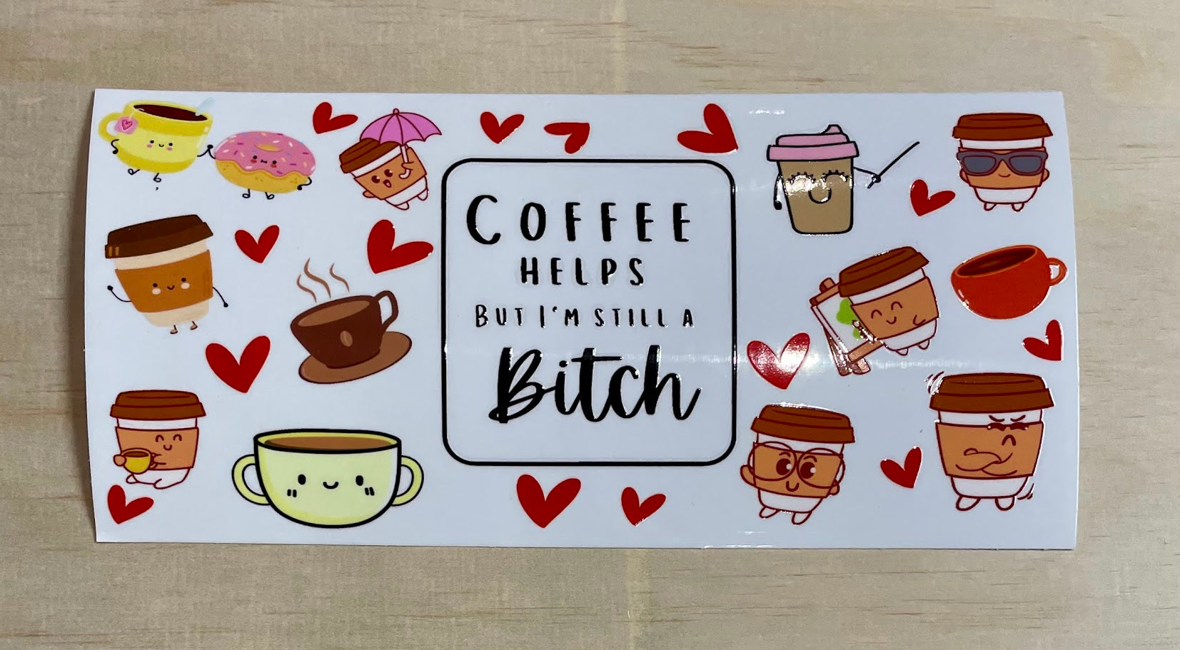 Coffee Theme | UV DTF 16oz Cup Wrap