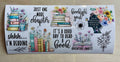 Book Theme | UV DTF 16oz Cup Wrap