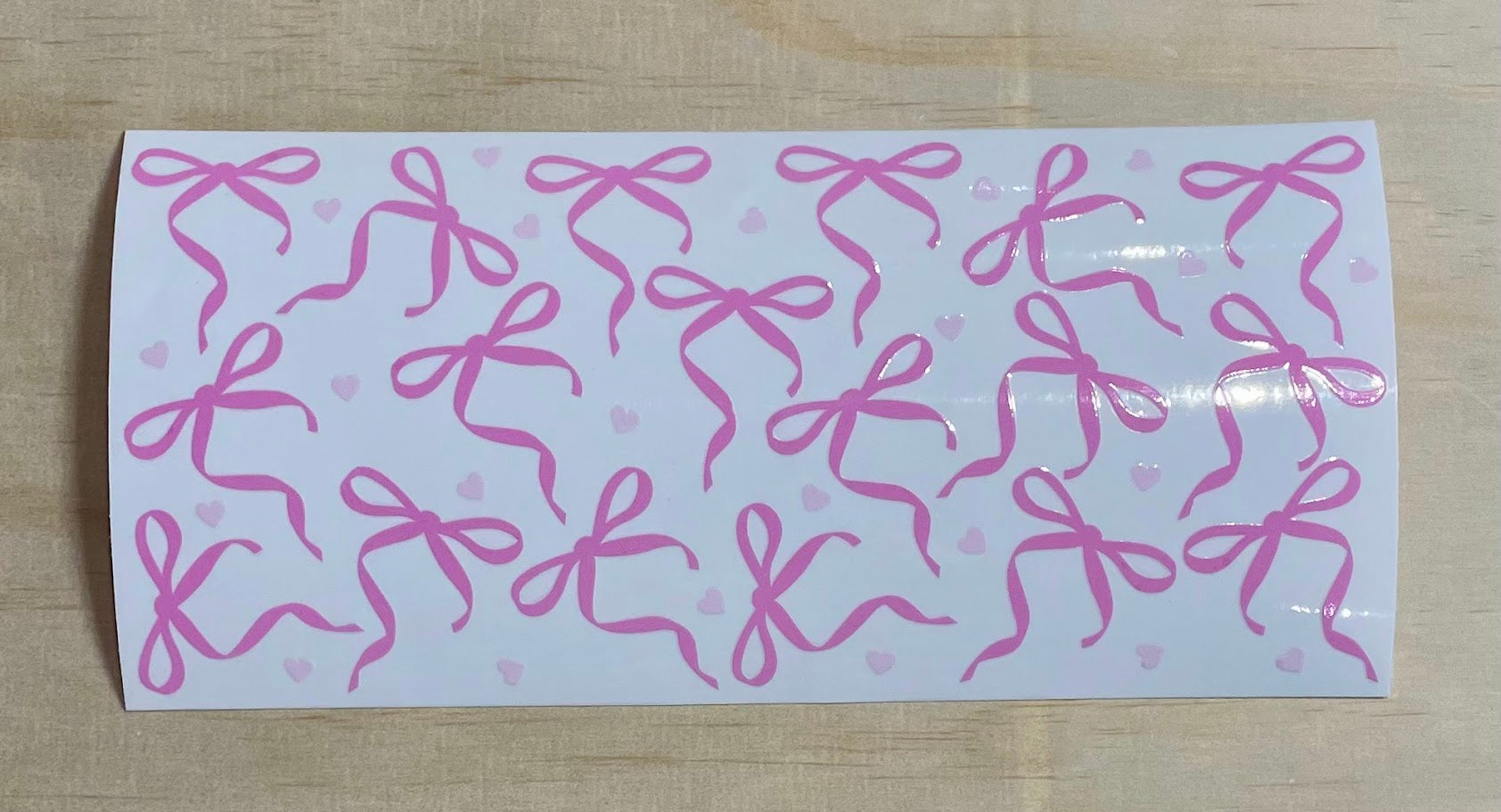 Pink Bows | UV DTF 16oz Cup Wrap