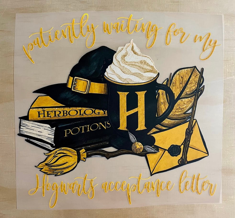 Hogwarts Letter Yellow | DTF Transfer