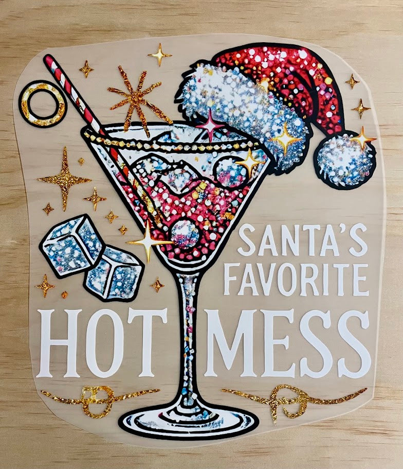 Santa's Favorite Hot Mess | DTF Transfer