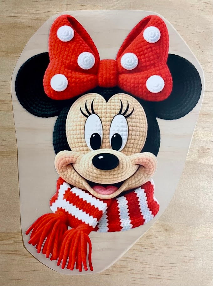 Mouse Knitted Head | DTF Transfer