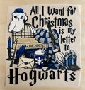 Hogwarts Christmas Letter Blue | DTF Transfer