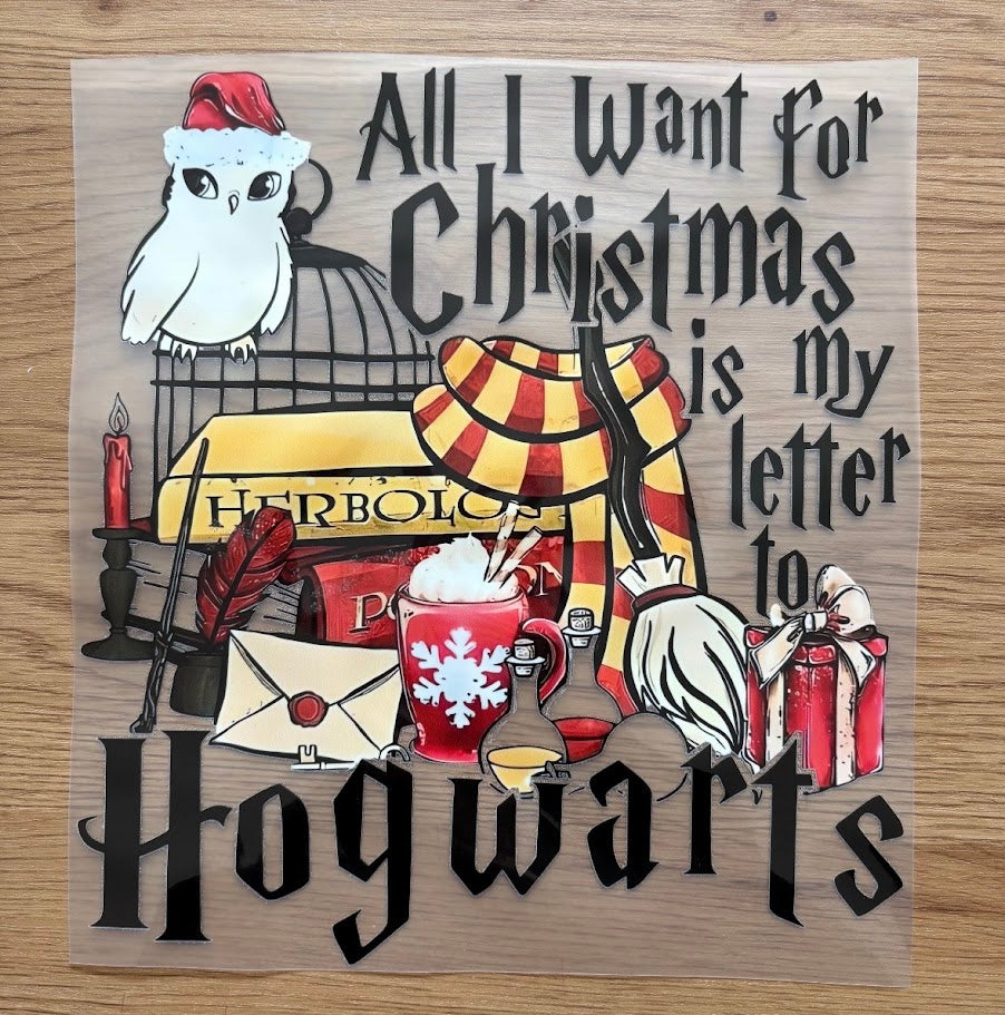 Hogwarts Christmas Letter Red | DTF Transfer