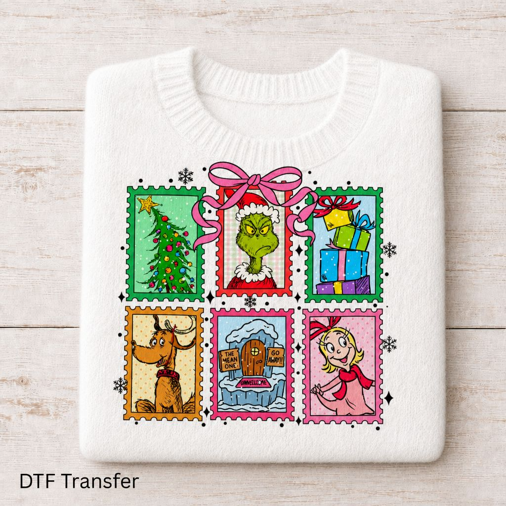 The Grinch Postcard | DTF Transfer